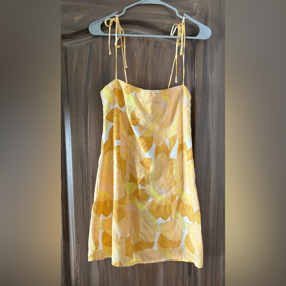 A.L.C Women’s Orange and Yellow Spring Mini Dress Size 4